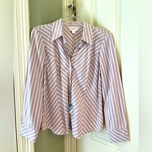 Ann Taylor Loft Petite Long Sleeve Blouse